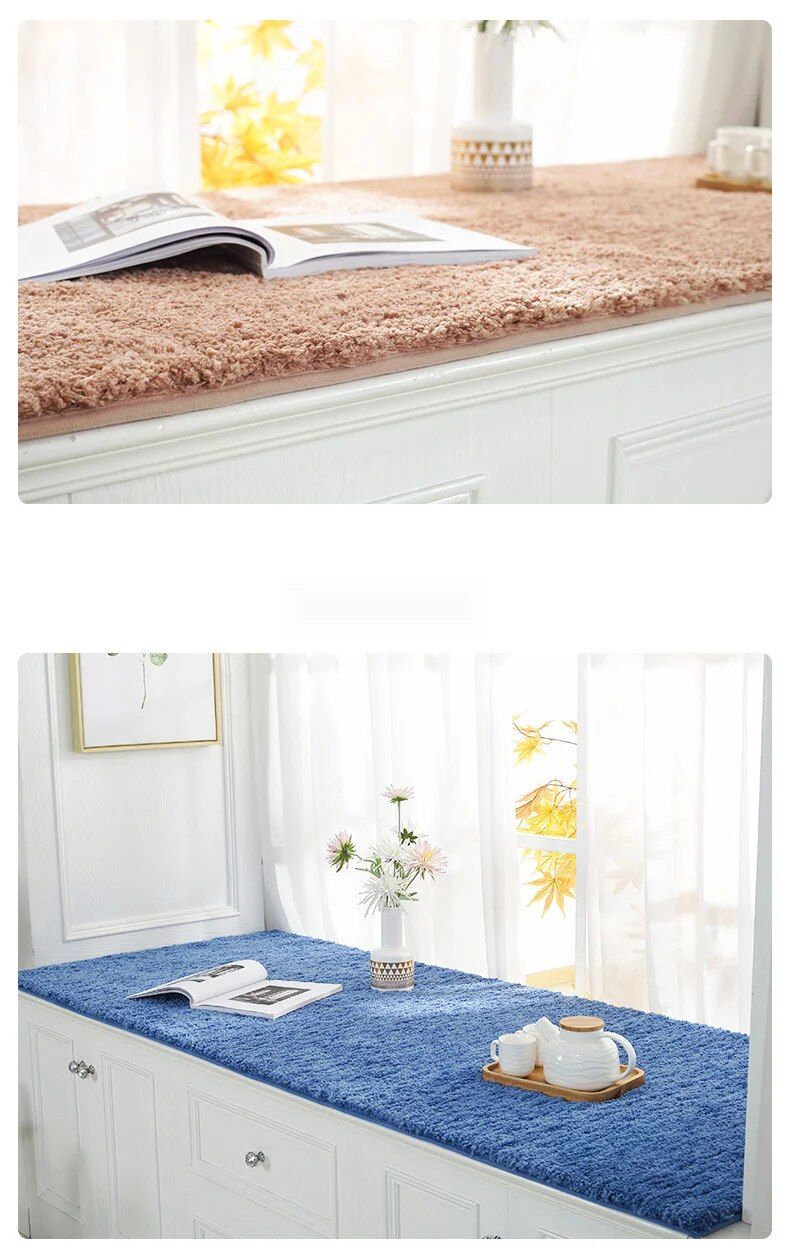 Light luxury master bedroom bay window windowsill plush balcony tatami mat, new all-season universal and customizable_voghion.com