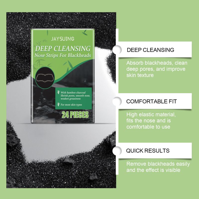 Jaysuing Charcoal Blackhead Pore Patch Gently Cleans Face From Blackheads And Improves Rough Pores_voghion.com