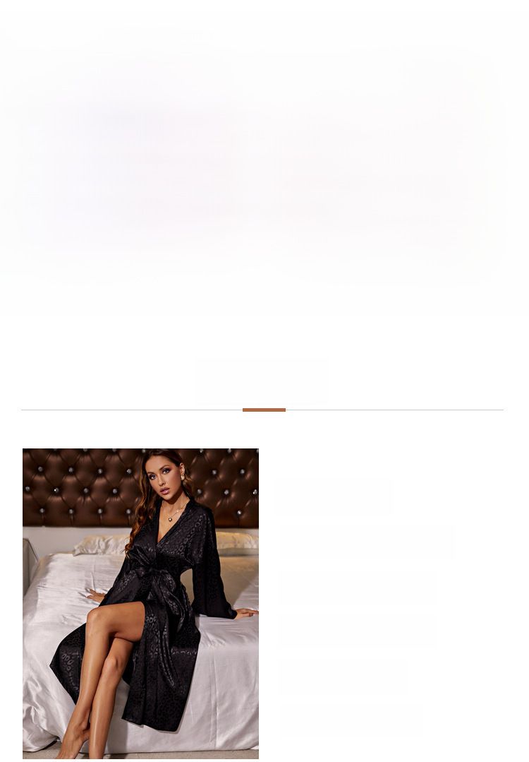 RYYD Black Lace Robe - Ice Silk|Cardigan Style|Sexy Nightwear_voghion.com