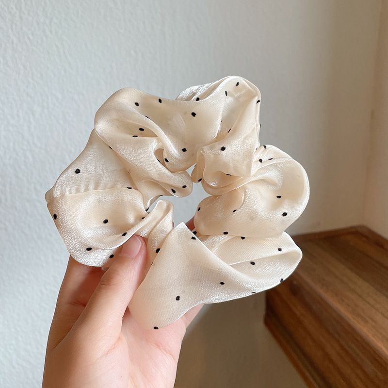 women's Satin Hair Curls, Internet Celebrity Style, Velvet Heart Tie, Chignon Flower, Elastic Hair Tie_voghion.com