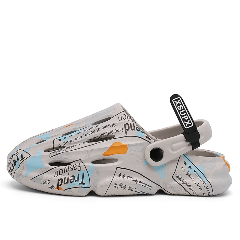 Slippers Beach Hollow Hole Man Platform Sandals Summer Men Casual Shoes EVA Slides Outdoor Flip-Flops_voghion.com