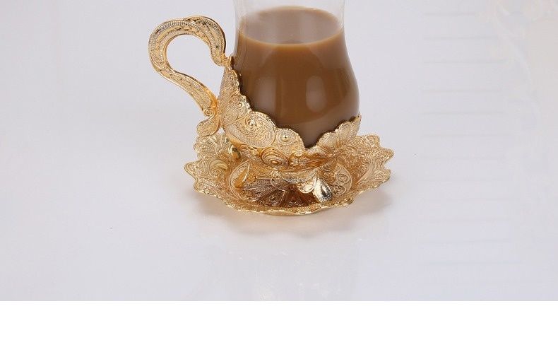 Europäischer Stil Kaffee Damen Glas Wasser Luxuriöses Kreativset Hochwertige isolierte Untertasse Teetasse Einfache Tasse_voghion.com