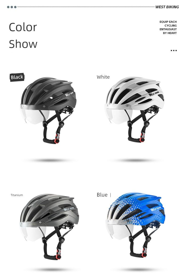 West Rider Integrierte Sicherheitskappe mit Rücklichtbrille_voghion.com