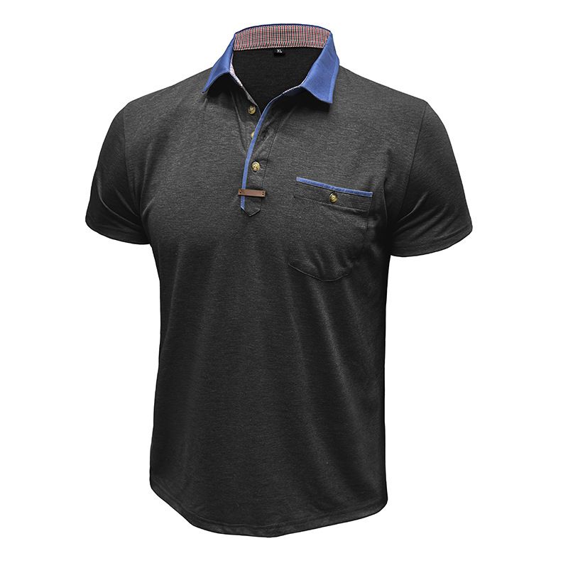 Grenzüberschreitende Sommer europäischen und amerikanischen Herren Kurzarm Revers T-Shirt, Außenhandel Herren Polo Shirt Casual Top Großhandel_voghion.com