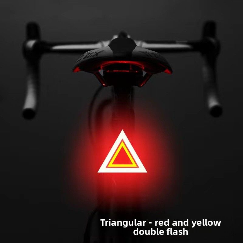 Fahrrad Herz Schwanz Nacht Reiten USB Lade COB Warnung Licht Blinkt Hohe Helligkeit Zubehör_voghion.com