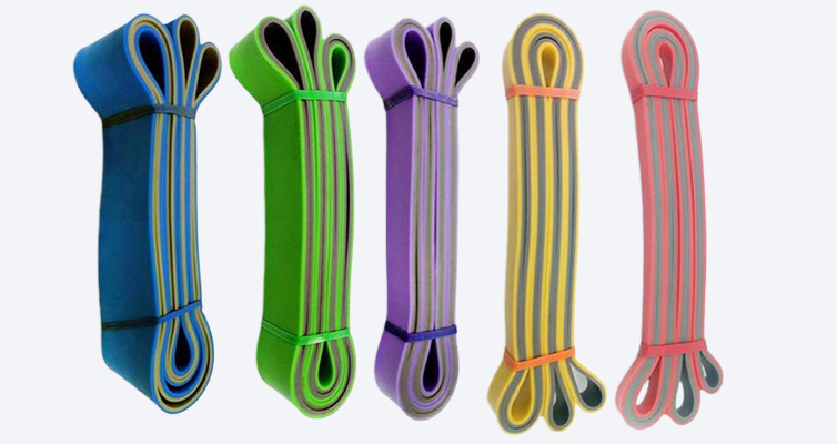Two-tone Elastic Band 20-30 Lb Resistance Band Strength Training Pull-up Elastic Band Yoga Tension Band_voghion.com