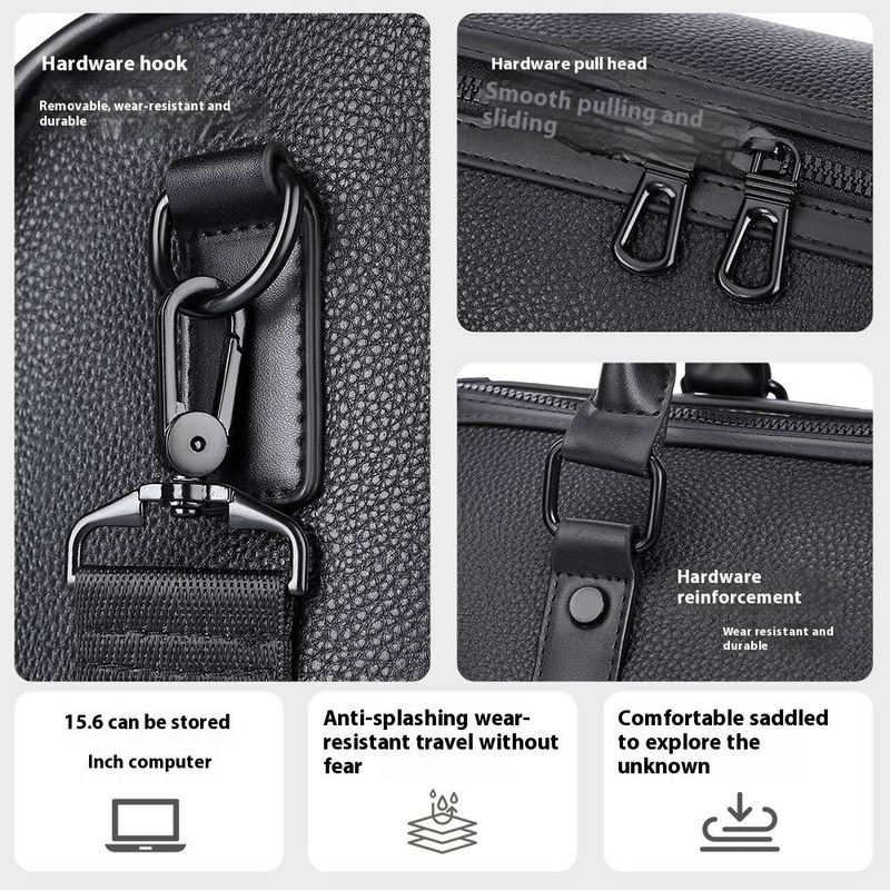 Sac de voyage grande capacité pour homme - Sac de sport pour les déplacements professionnels avec poignée de transport, élégant sac de week-end et de nuit pour les courts trajets_voghion.com