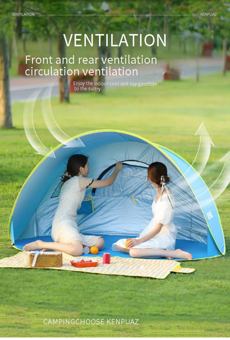Tenda da spiaggia pop-up da 2 secondi - Riparo solare automatico per campeggio all'aperto e picnic_voghion.com