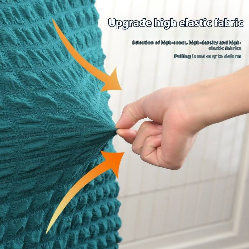 Coprisedie con gonna a bolle in stile nordico - Tessuto elasticizzato spesso, vestibilità universale per tutte le stagioni | Eleganti e raffinate protezioni per sedie da pranzo_voghion.com
