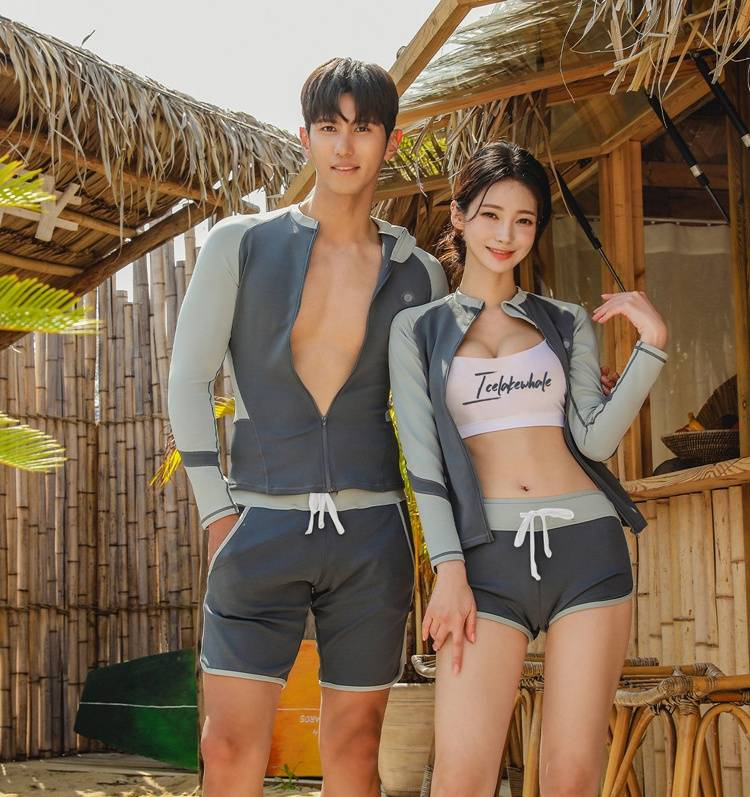 Trajes de buceo, protección solar para hombres y mujeres, secado rápido, dos piezas, manga larga, pantalones largos, trajes de snorkel, trajes de baño, surf_voghion.com