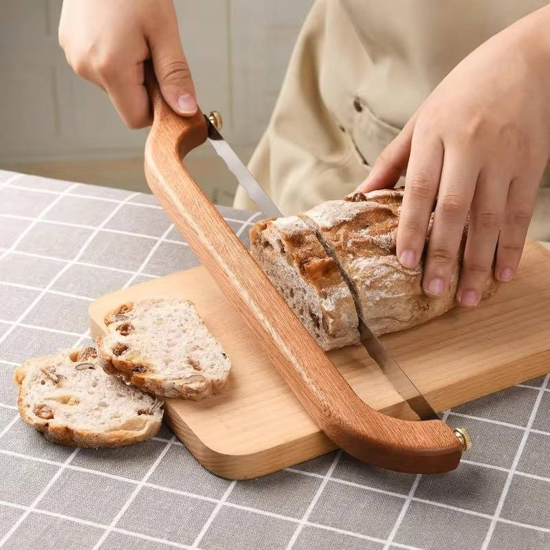 Wooden Handle Bread Knife - Serrated Stainless Steel Blade For Baguette & Toast Cutting (Anti-Bend Crumb-Free) - Individually Packaged_voghion.com