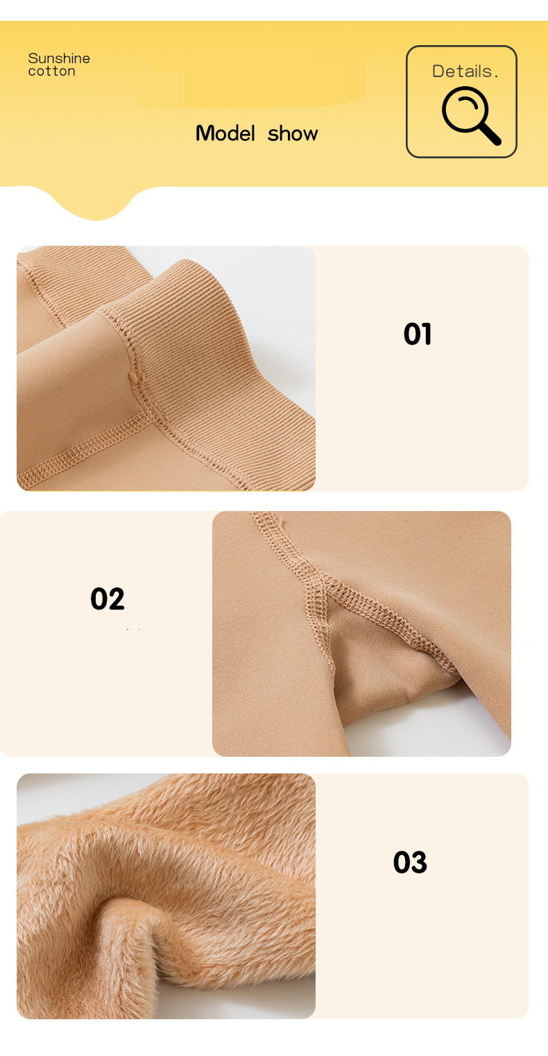 Collants thermiques doublés en polaire pour femme - Leggings d'hiver anti-boulochage haute élasticité, noir/peau/blanc (avec pieds/convertibles)_voghion.com