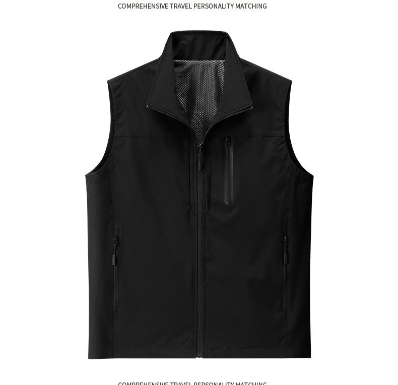 Gilet utilitaire pour homme – Gilet léger multi-poches pour photographe, pêche et randonnée (M-6XL, noir/ivoire/vert armée/bleu marine/anthracite)_voghion.com