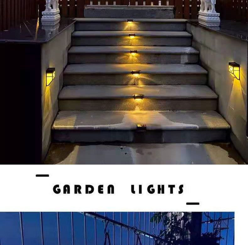 Luci decorative per esterni a energia solare per ringhiere da giardino, scale, cortili, pareti, gradini_voghion.com