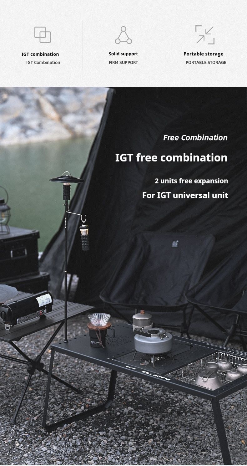 Shanqu Outdoor IGT Free Unidade de armazenamento dobrável portátil destacável para acampamento Mesa de combinação de tabuleiro_voghion.com