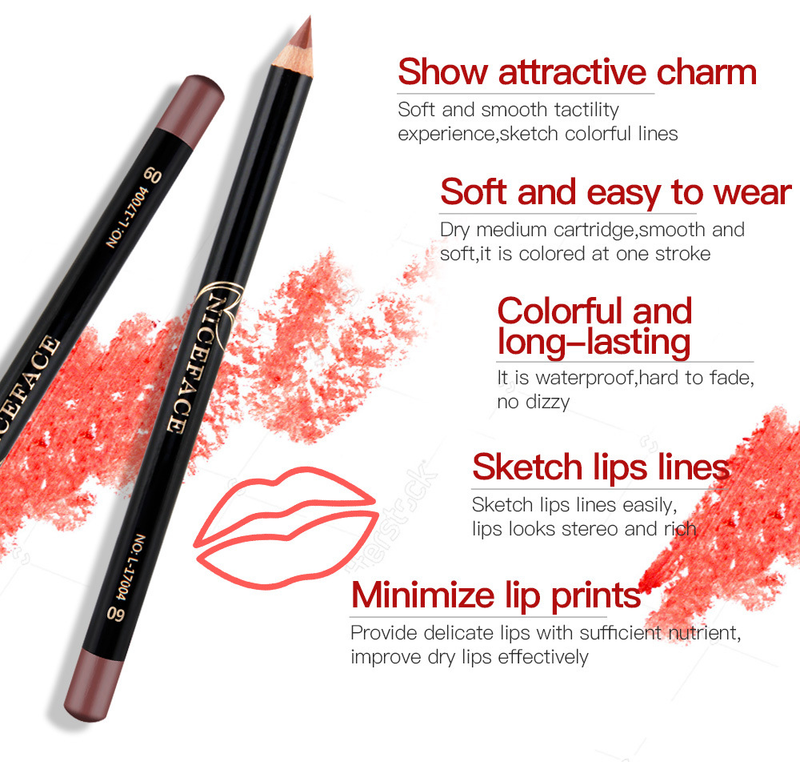 Beat one to threeNude Matte Lipstick Pen Retouching waterproof lip liner 12 colors available_voghion.com