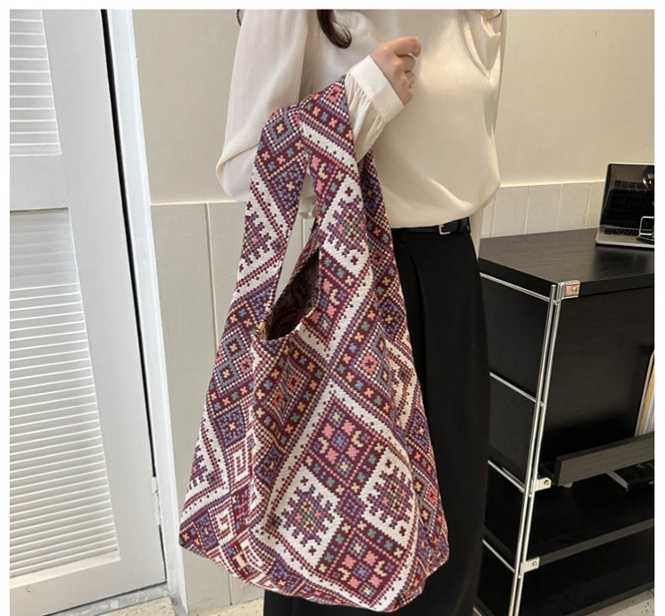Efterår og vinter nye nationale vind stor kapacitet kvinde taske enkelt skulder armhule bucket taske all canvas taske stor taske_voghion.com