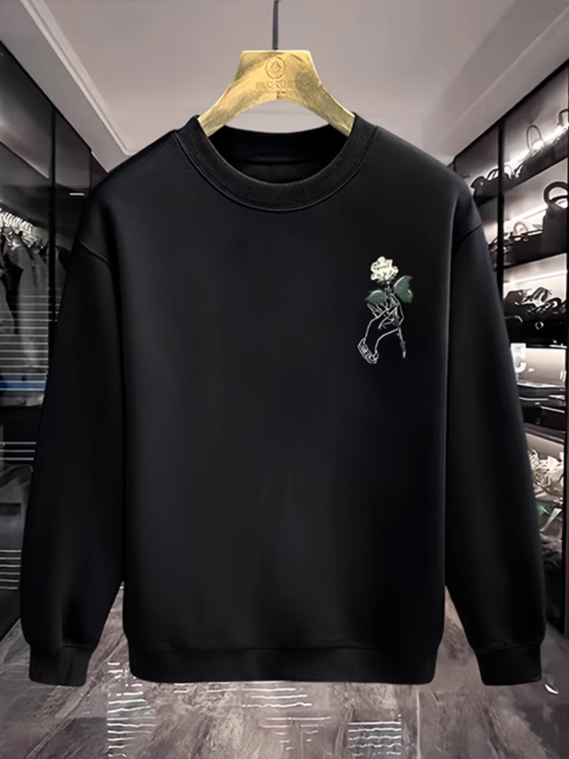 Maglione da uomo in cotone 100% di grandi dimensioni e di alta qualità_voghion.com