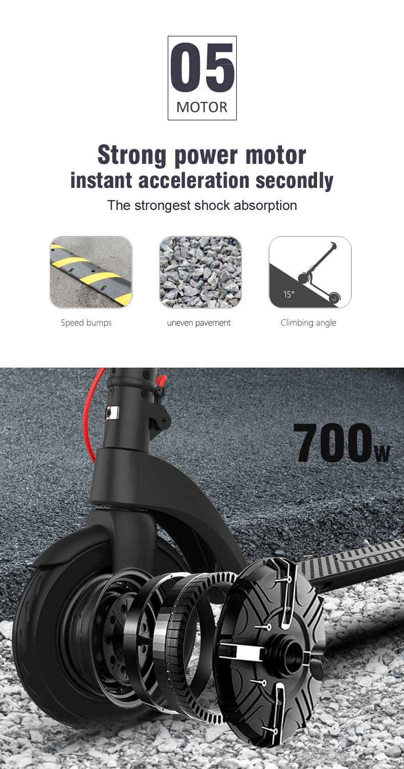 Electric Scooter For Adult 36v 350W 10Ah X8 10" Self-balance 15.6MPH Folding Kick Escooter_voghion.com