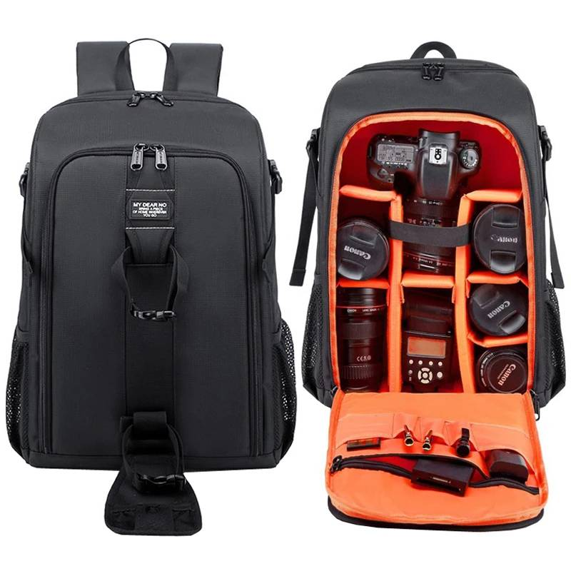 Mochila retro impermeable para cámara para hombre, bolsa para cámara profesional para fotografía al aire libre, para Canon, Nikon, Sony, cámara multifuncional_voghion.com