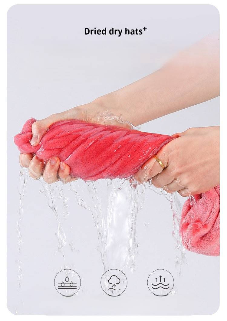 Cuffia per capelli asciutti, asciugamano per capelli asciutti, super assorbente, ad asciugatura rapida, ispessito, cuffia per la doccia, foulard_voghion.com