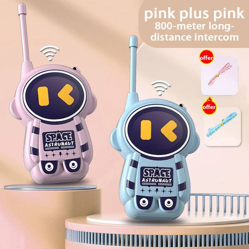 Spaceman - Ultralangdistanse, oppladbar, trådløs walkie-talkie med tema for barn med en rekkevidde på 1000 meter._voghion.com