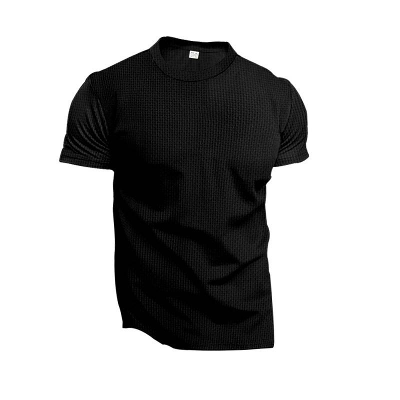 T-shirt à manches courtes pour homme, respirant et moulant, tendance été 2025._voghion.com