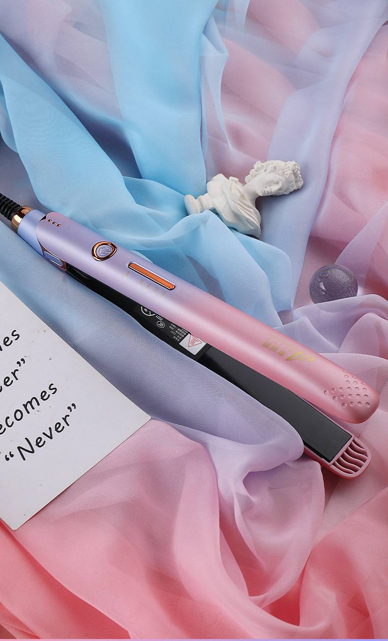 Wireless Hair Straightener & Curler - Rechargeable Styling Iron With Ionic Technology - Salon Smoothing For Home Use_voghion.com
