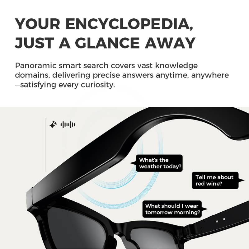 1 New AI Smart Glasses With Real-time Translation: 1080P+163Lang AI Trans+4K Recording+wireless Calling | Suitable For Outdoor And Sports Cameras_voghion.com