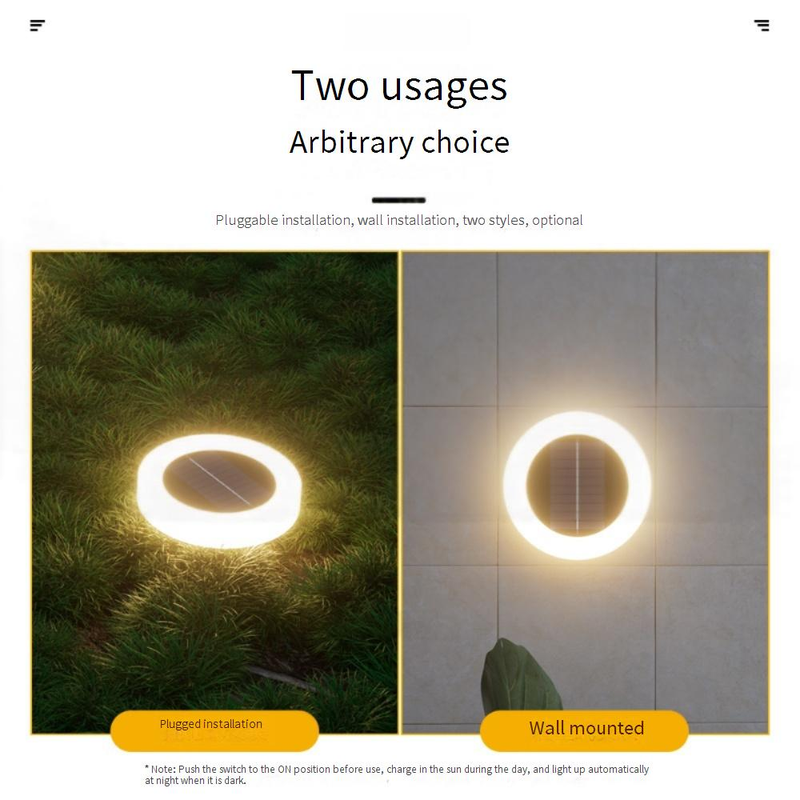 Solarbetriebene LED-Garten-Bodenleuchte – wasserdichte Landschaftsbeleuchtung für Außenwege, Rasenflächen und Terrassen (weißes/warmes Licht, 150 mm rund)_voghion.com