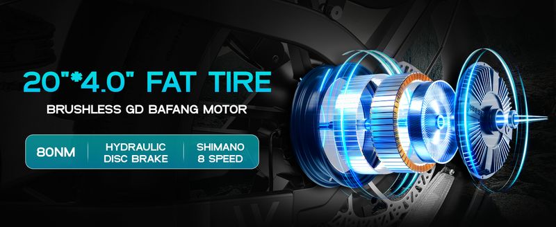 VTT électrique OVIVO 20 pouces – Batterie 48 V 20 Ah, autonomie 130 km, VTT électrique adulte_voghion.com