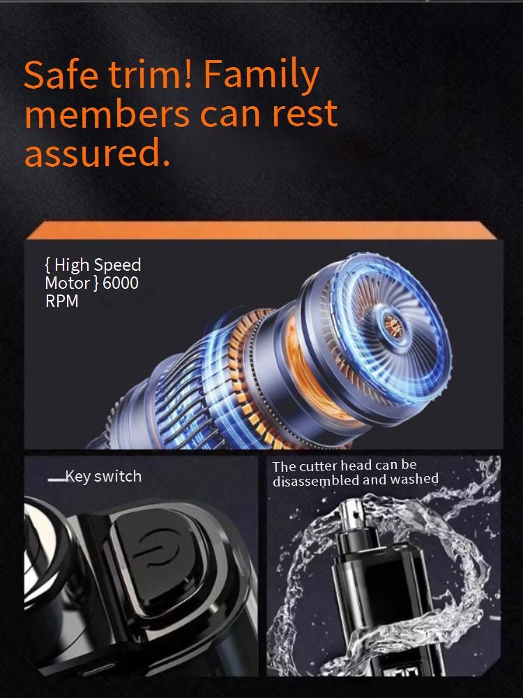 Tagliacapelli elettrico professionale per uomini e donne - Impermeabile, ricaricabile, portatile e indolore con lame staccabili_voghion.com