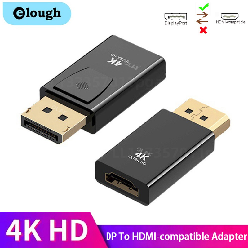 HDMI DisplayPort to compatible adapter DP male/female HDMI compatible video and audio cable HD 4K1080P suitabl_voghion.com