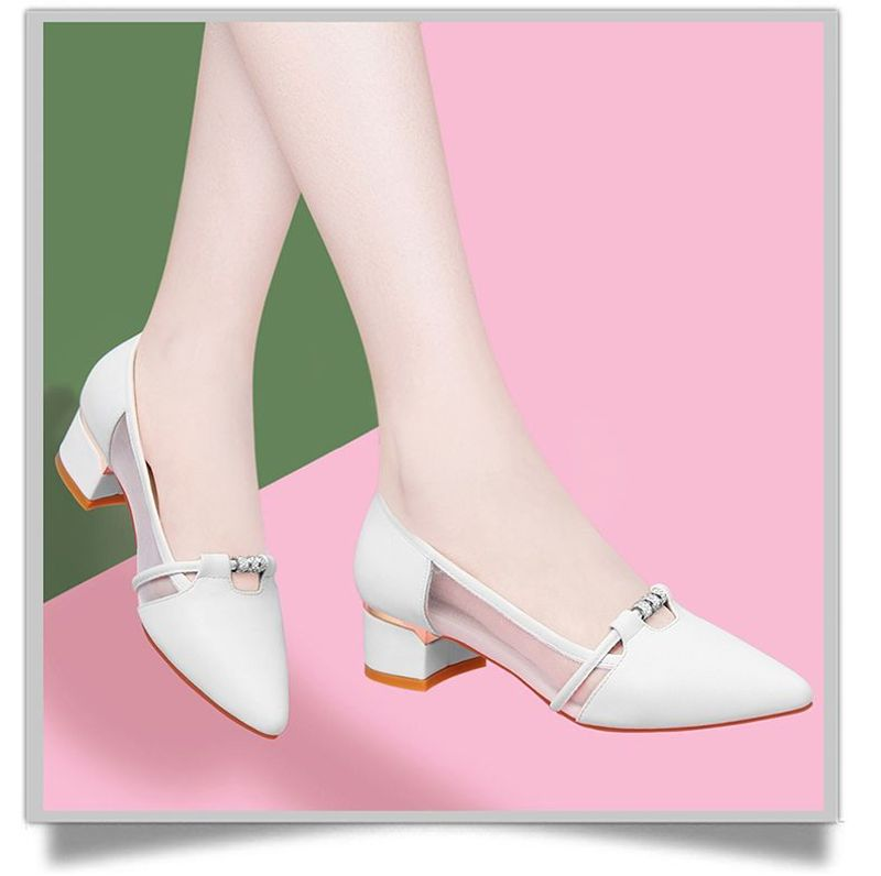 WTEMPO Damen Pumps aus echtem Leder, hochwertig, zum Hineinschlüpfen, Party, Freizeit, Arbeit, Damen, Büro_voghion.com