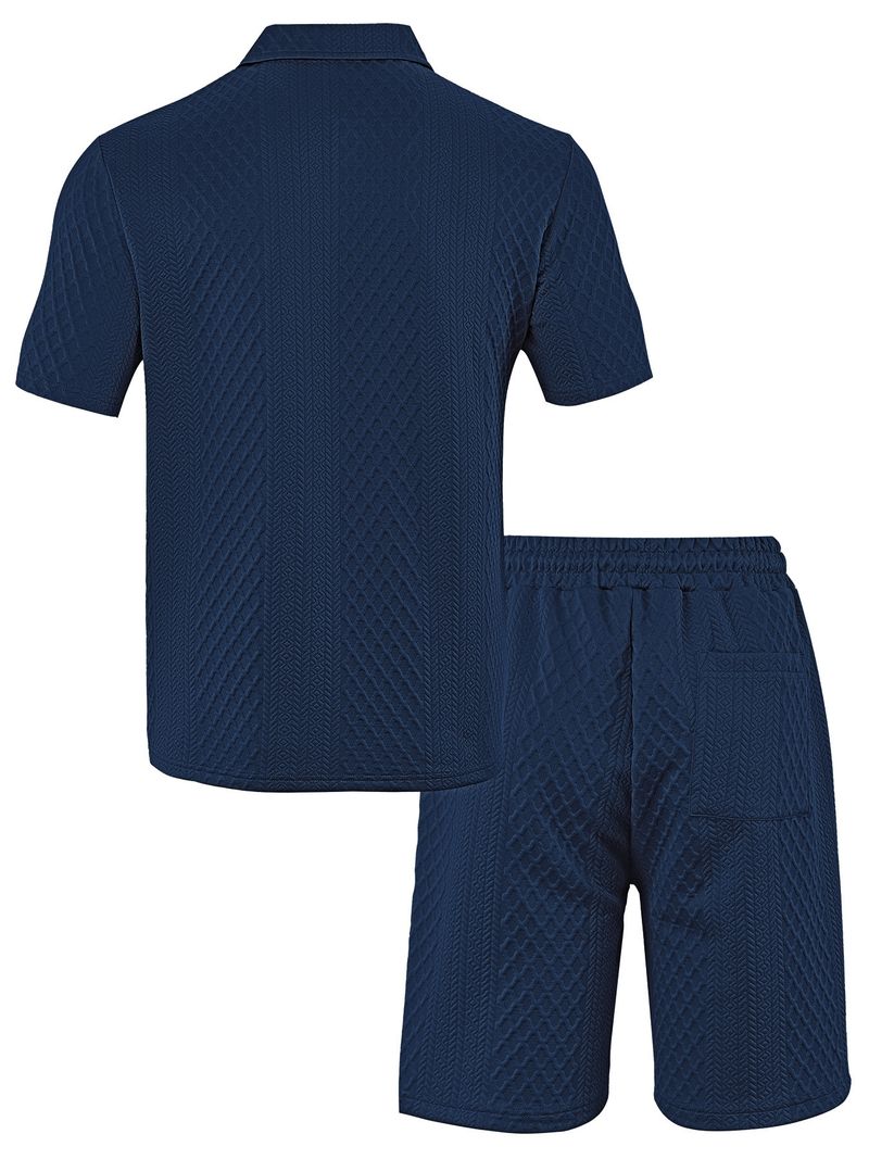 Καλοκαιρινό, Νέο Ανδρικό Πόλο Μπλούζας με Κοντομάνικο Στυλ από Ύφασμα Ζακάρ_voghion.com