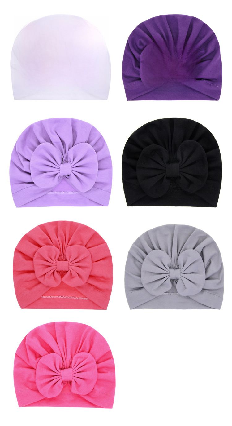 Căciulă pentru copii cu culoare solidă, cu fundă, pulover, căciulă pentru nou-născuți, culoare solidă, capac pentru anvelope, opțiune multicoloră_voghion.com