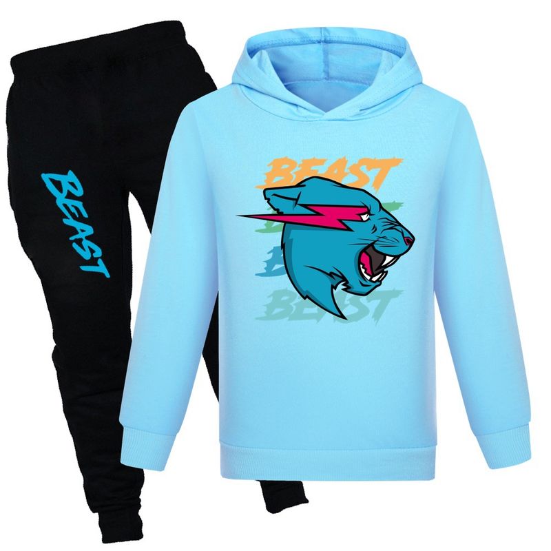 Boys And Girls Spring & Fall Sweatshirt + Pants Set 2775_voghion.com