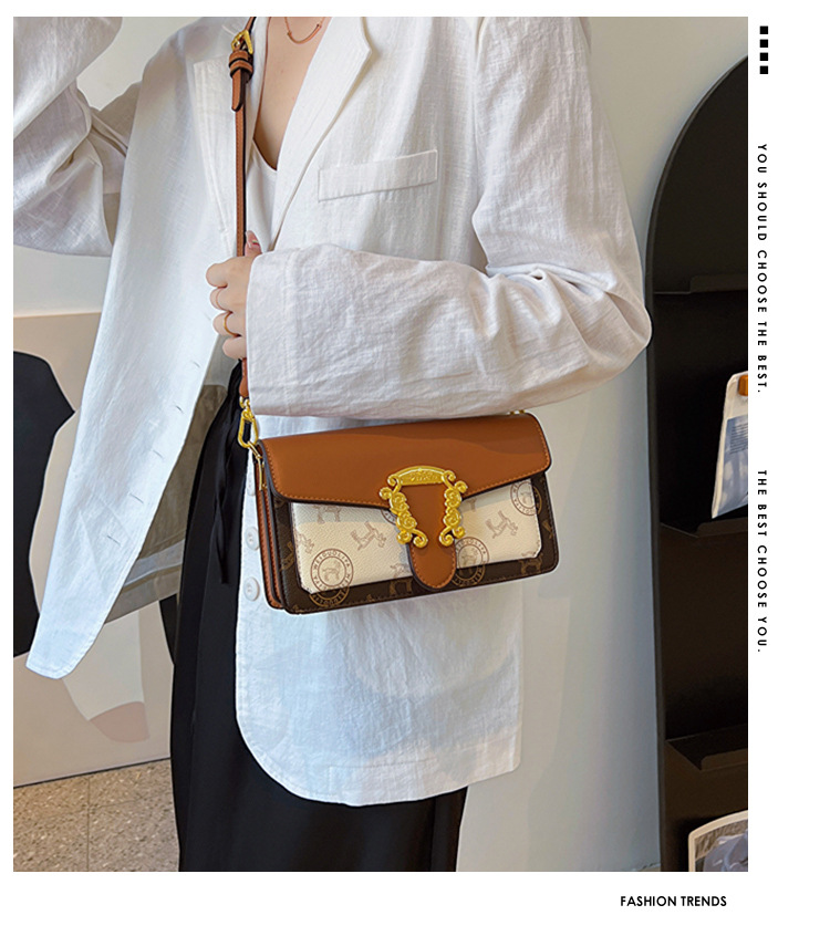 Grenzüberschreitende Tasche Damentasche 2023 neue einfache Mode Retro-Druck Schulter Umhängetasche kleine quadratische Tasche Bacchus-Tasche_voghion.com