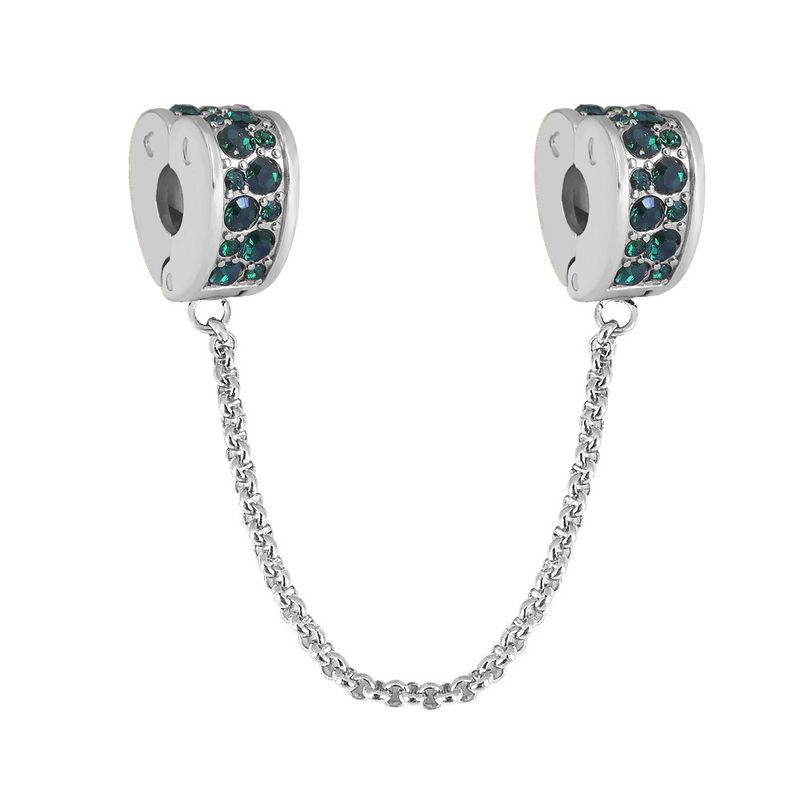 DIY-Charm-Armband für Damenschmuck mit Herzperlen und Sicherheitskette, verstellbares Gliederarmband aus Edelstahl für einen individuellen Stil_voghion.com