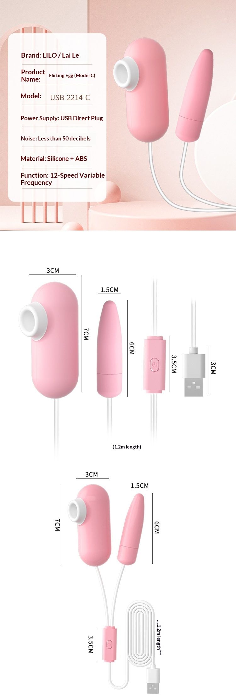 luckyqqyp Laile Flirting Egg Modèle ABCDE Vibrateur à succion Jouets sexuels pour adultes Vente en gros Dropshipping_voghion.com