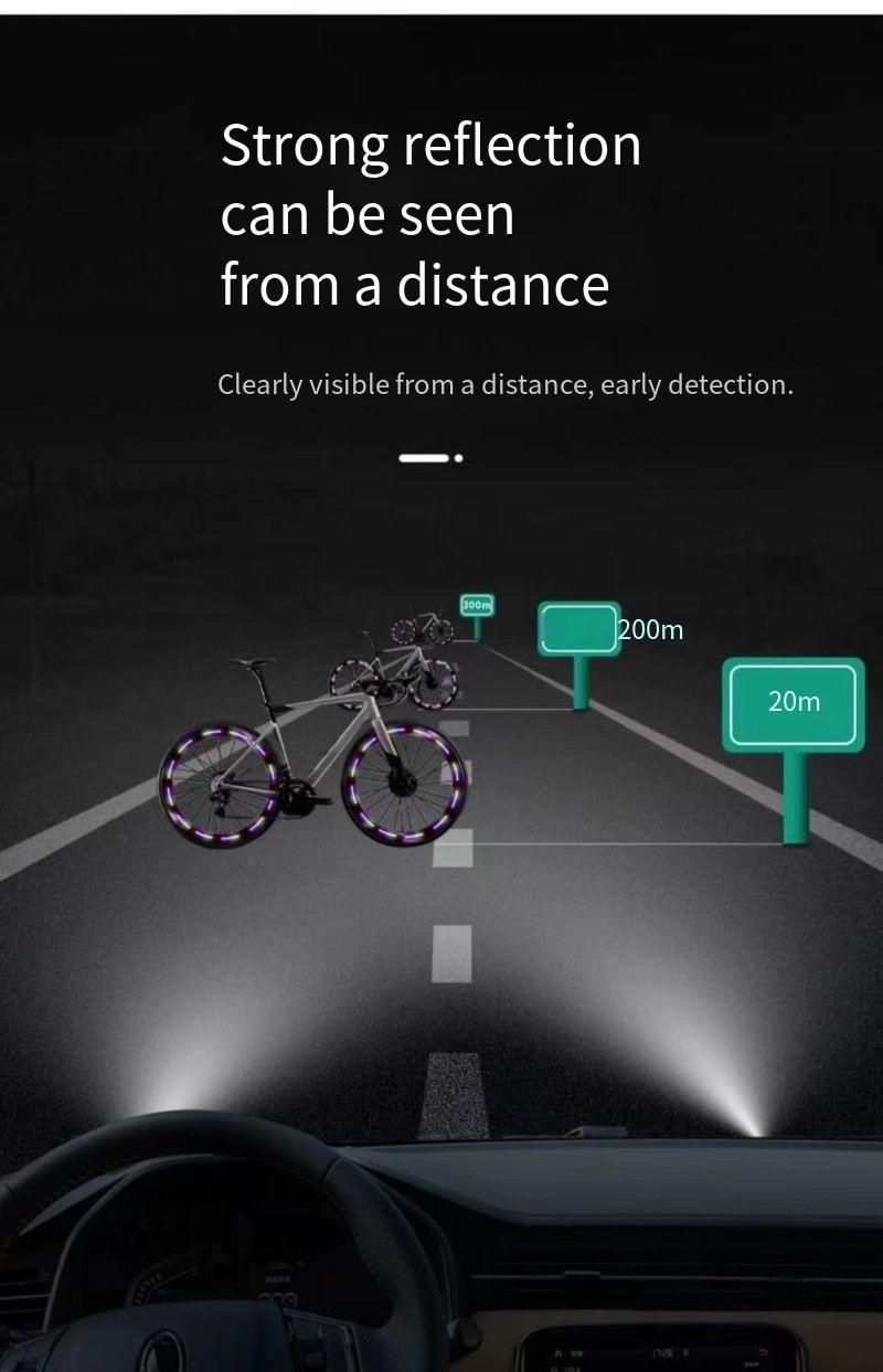 Bandes réfléchissantes pour vélo, roue de conduite nocturne, autocollants d'avertissement de sécurité pour vélo d'équilibre pour enfants_voghion.com