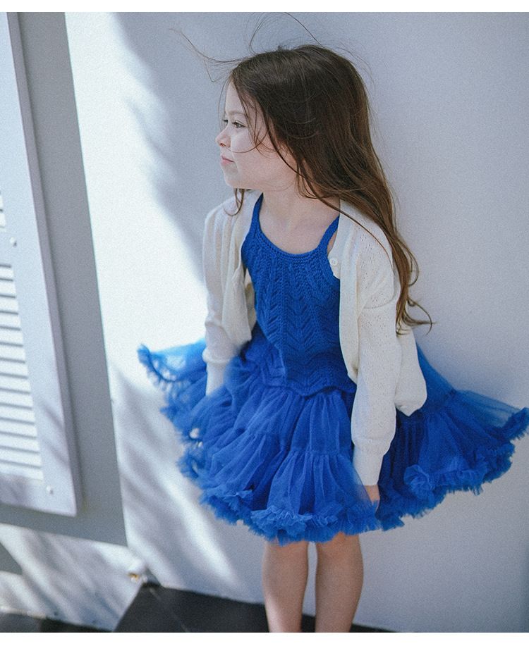 "Breathable Knit Cardigan For Girls – Lightweight Summer Cover-Up With Hollow Design & UV Protection"_voghion.com