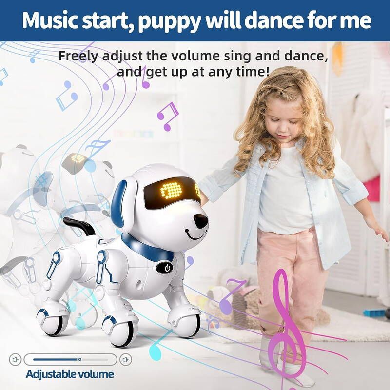 Lvelia Remote Control Toy Kids,Interactive Dog, Smart Programmable Singing Dancing RC Animals,Electronic Pets Robot Dog For Boys G_voghion.com