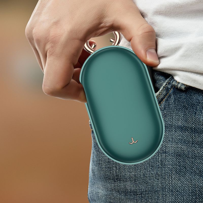 2 In 1 Hand Warmer With Temperature Display & Adjustable Power Bank Electric Handwarmer Gifts For Women Men Camping Hunting_voghion.com