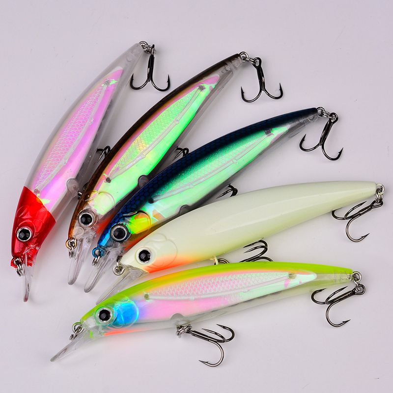 Submerged Lua 9cm 11cm Luminous Bionic Plastic Hard Fishing Bait Long Casting Floating Minnow_voghion.com