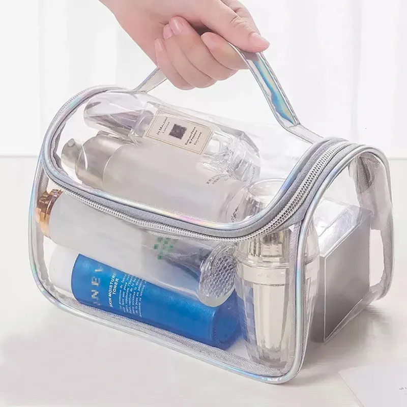 Borsa cosmetica portatile in PVC trasparente, impermeabile, da viaggio, 250318l_voghion.com