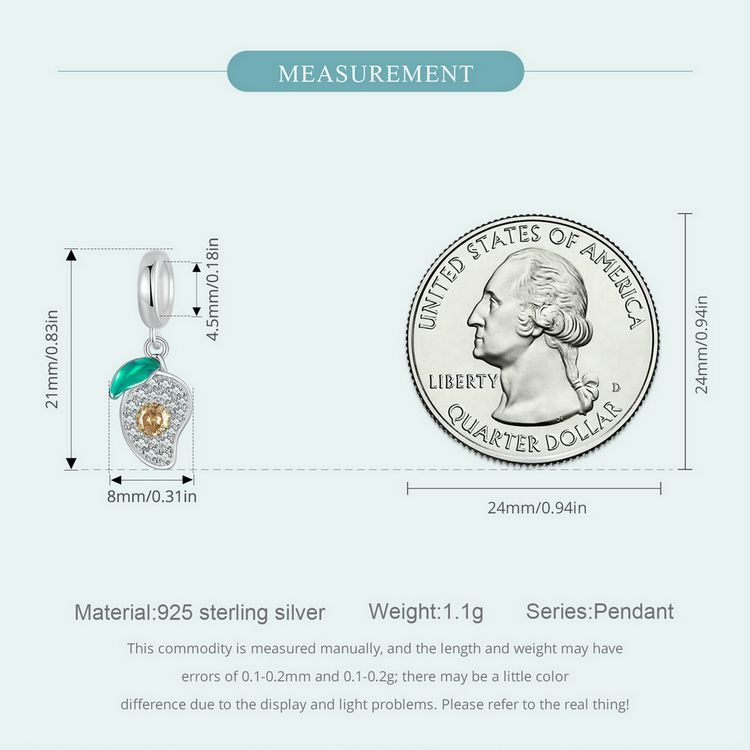 Mango Pendant Charm Sterling Silver Charm_voghion.com