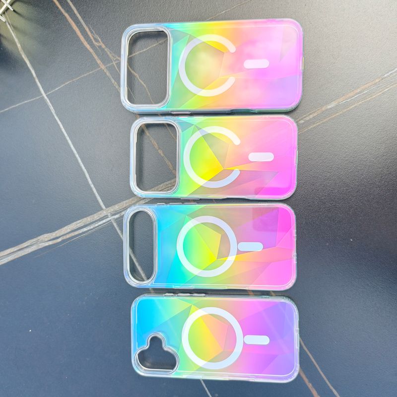 For Iphone Pro Max Colorful Transparent Dia Magnetic Phone Cover 17 Series Protective Cover Waterproof And Fall-Proof._voghion.com
