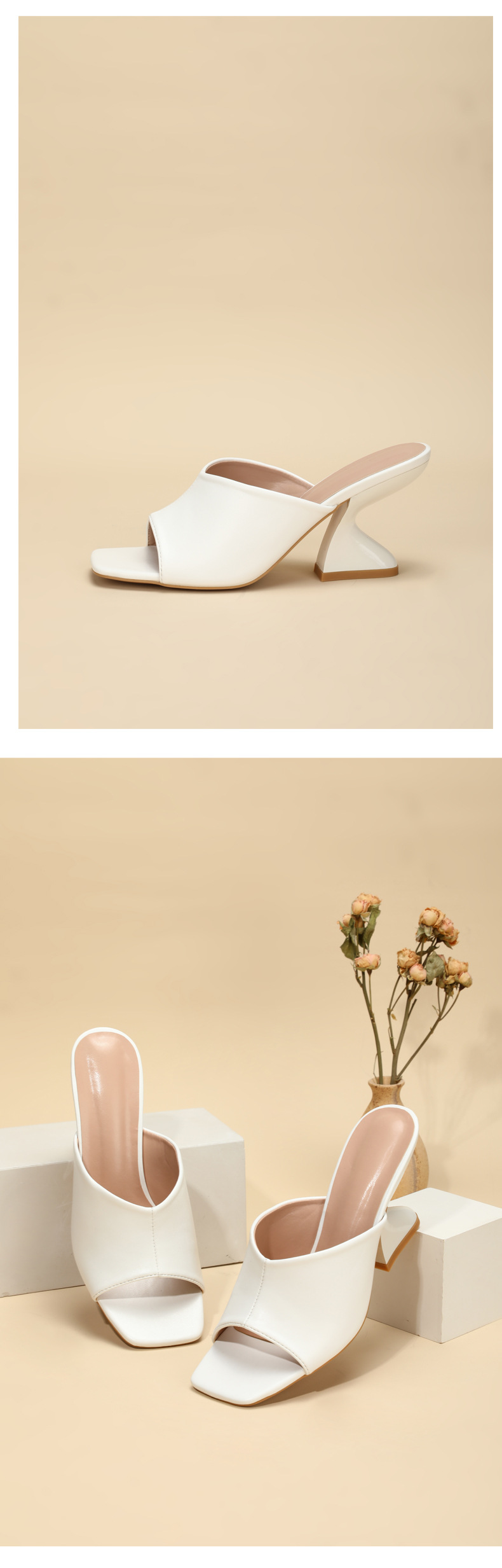 Women's spring and autumn new women's shoes square toe personality fish mouth open toe temperament casual sandals low heels_voghion.com
