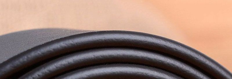 VARME menns toppkvalitets nye design massivt kuskinn menn ku ekte skinn kuskinn svart nålespenne metallbelter jeans_voghion.com